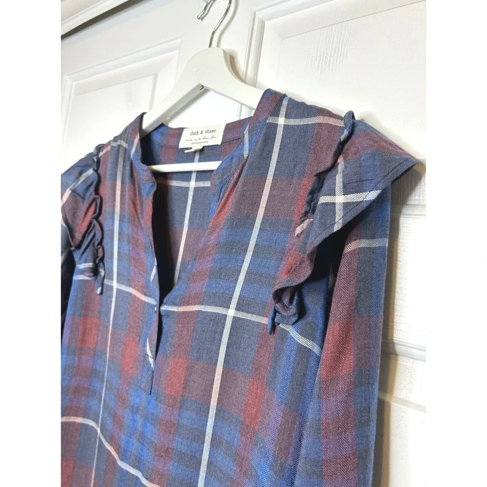 Cloth & Stone for Anthropologie Plaid Tunic‎ Dress Small